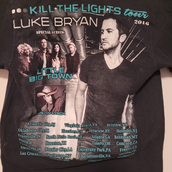 Luke Bryan Kill the Lights Tour Shirt Small Country Concert Tee 2016 - Picture 5 of 5